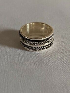 Double Band Double Row Spinner Ring